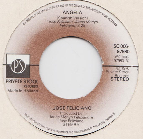 José Feliciano : Angela (7")