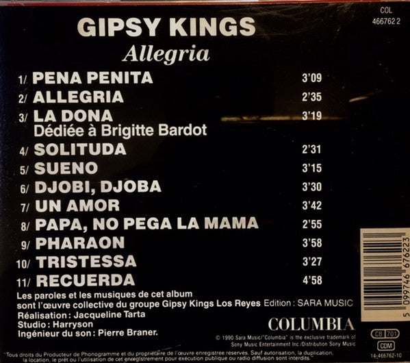 Gipsy Kings : Allegria (CD, Album, RE)