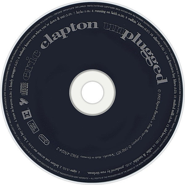 Eric Clapton : Unplugged (CD, Album, RP)