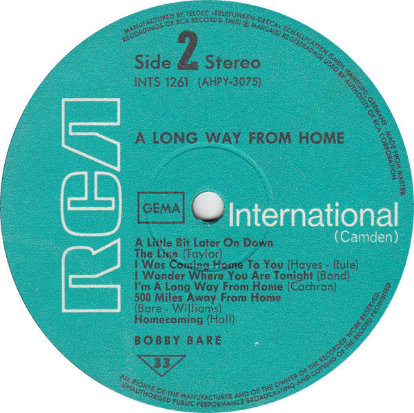 Bobby Bare : I'm A Long Way From Home (LP, Comp)