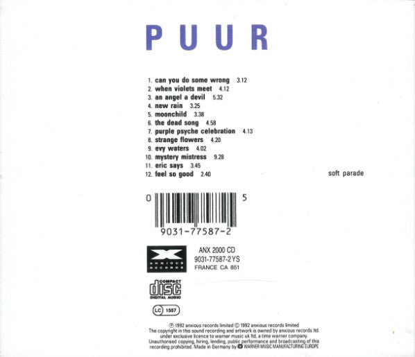 Soft Parade : Puur (CD, Album)
