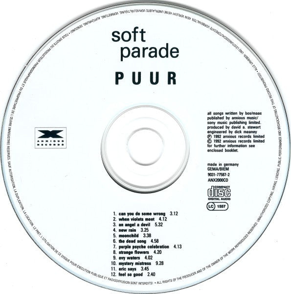 Soft Parade : Puur (CD, Album)