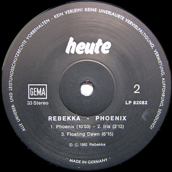 Rebekka (5) : Phoenix (LP, Album, Bla)