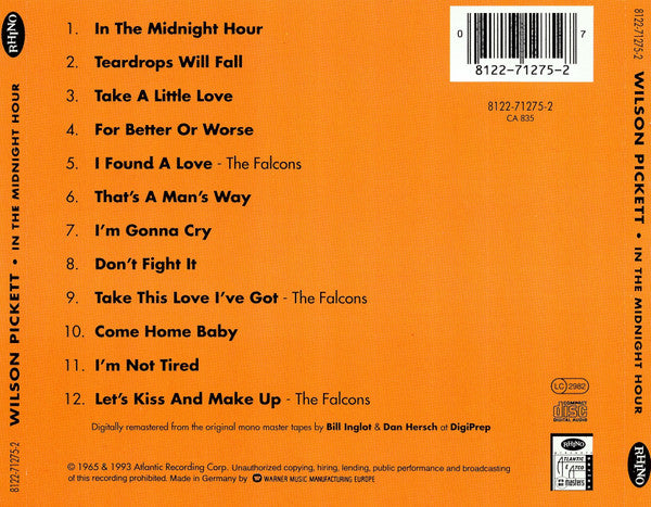 Wilson Pickett : In The Midnight Hour (CD, Album, RE, RM)