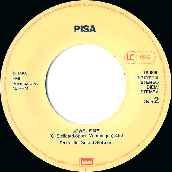 Pisa : Popie Jopie (7", Single)