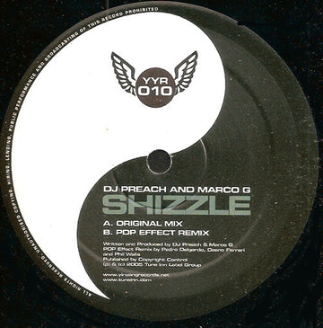 DJ Preach & Marco G : Shizzle (12")