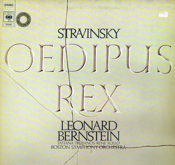 Igor Stravinsky - Leonard Bernstein, Tatiana Troyanos, René Kollo, Boston Symphony Orchestra : Oedipus Rex (LP, Gat)