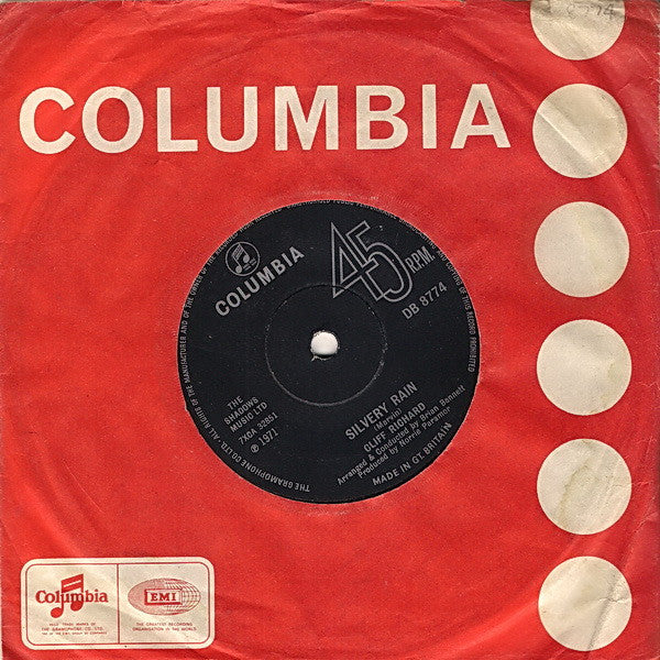 Cliff Richard : Silvery Rain (7", Single)