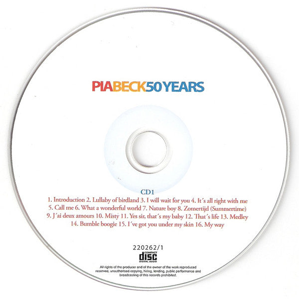 Pia Beck : Pia Beck 50 Years (2xCD, Comp + DVD)