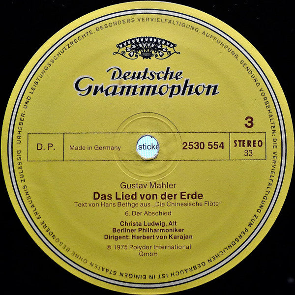 Gustav Mahler - Christa Ludwig, René Kollo, Berliner Philharmoniker, Herbert Von Karajan : Das Lied Von Der Erde - Rückert-Lieder (2xLP + Box)