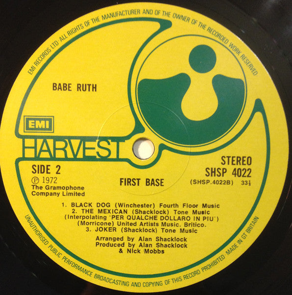Babe Ruth : First Base (LP, Album, RP)