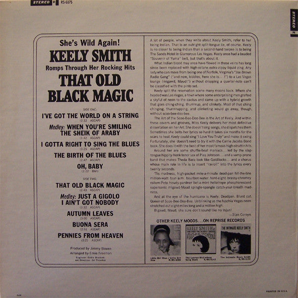 Keely Smith : That Old Black Magic (LP, Album, Pit)