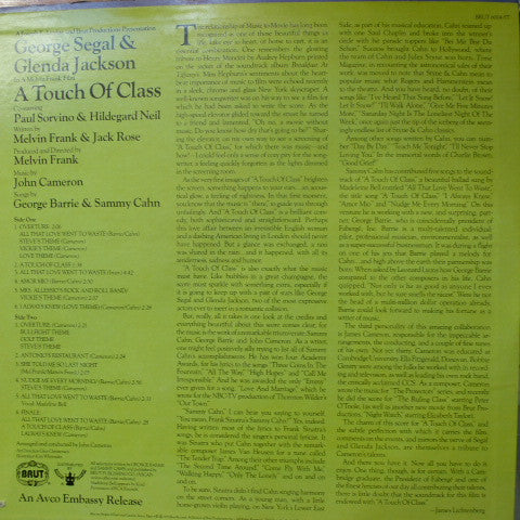 John Cameron (2) : A Touch Of Class (LP, Album)