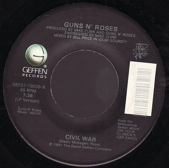 Guns N' Roses : You Could Be Mine (7", Single)