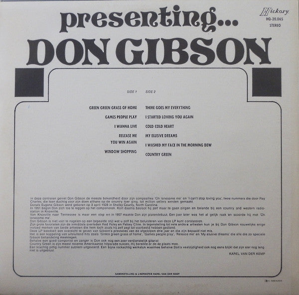 Don Gibson : Presenting... Don Gibson (LP, Comp)