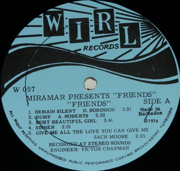 Friends (49) : Miramar Hotel Presents "Friends" (LP, Album)