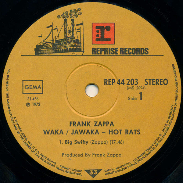 Frank Zappa : Waka / Jawaka - Hot Rats (LP, Album)