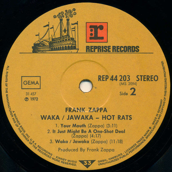 Frank Zappa : Waka / Jawaka - Hot Rats (LP, Album)
