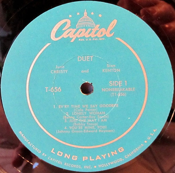 June Christy, Stan Kenton : Duet (LP, Album, Mono, Scr)