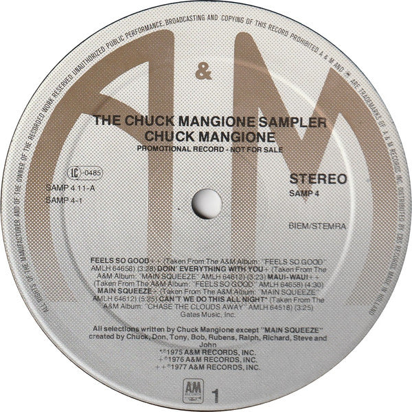 Chuck Mangione : The Chuck Mangione Sampler (LP, Comp)