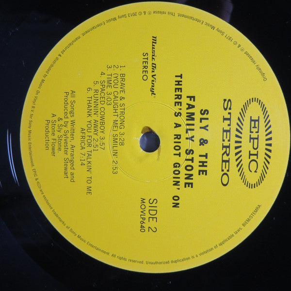 Sly & The Family Stone : There's A Riot Goin' On (LP, Album, RE, RM, 180)