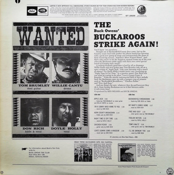 Buck Owens' Buckaroos : The Buck Owens' Buckaroos Strike Again! (LP, Album, Scr)