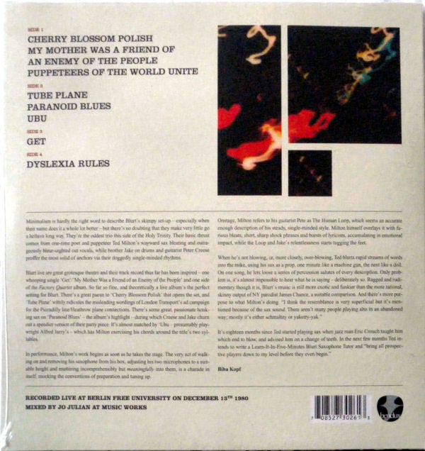 Blurt : Live In Berlin (10" + 7" + Ltd)