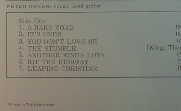 John Mayall & The Bluesbreakers : A Hard Road (LP, Album, RE)