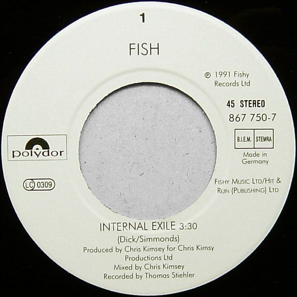Fish : Internal Exile (7", Single)