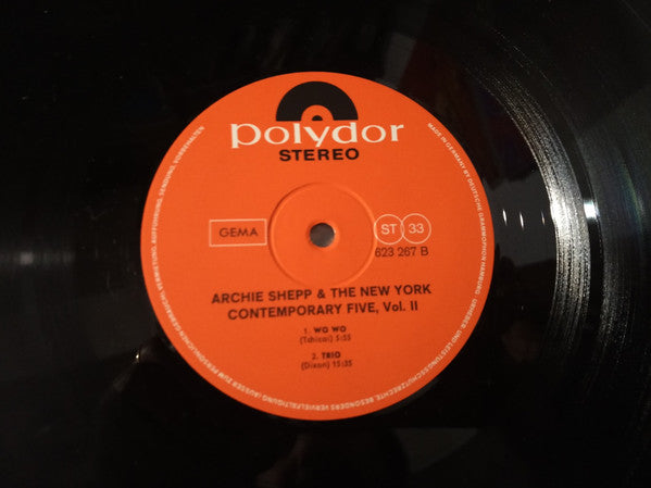 Archie Shepp  +  The New York Contemporary Five : Vol. 2 (LP, Album, RE)