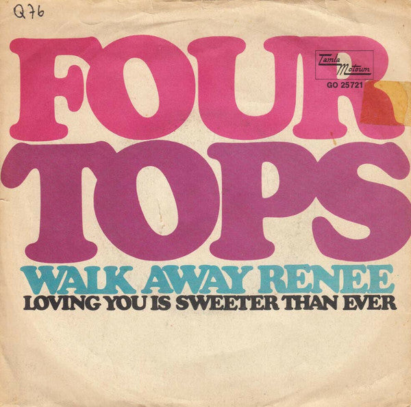 Four Tops : Walk Away Renee (7", Single)