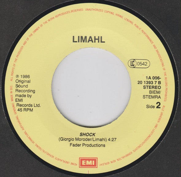 Limahl : Inside To Outside (The Feeling You Can't Hide...) (7", Single)