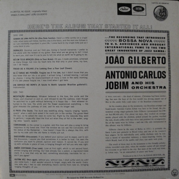 João Gilberto & Antonio Carlos Jobim : Gilberto & Jobim (LP, Album, RE)