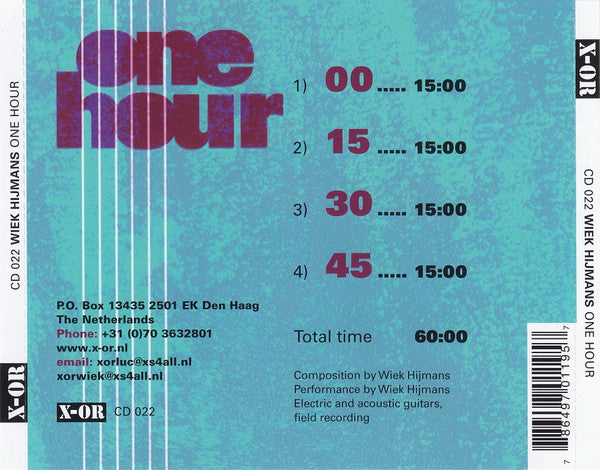 Wiek Hijmans : One Hour (CD, Album)