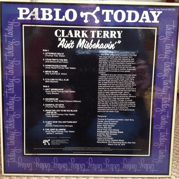 Clark Terry : Ain't Misbehavin' (LP, Album)