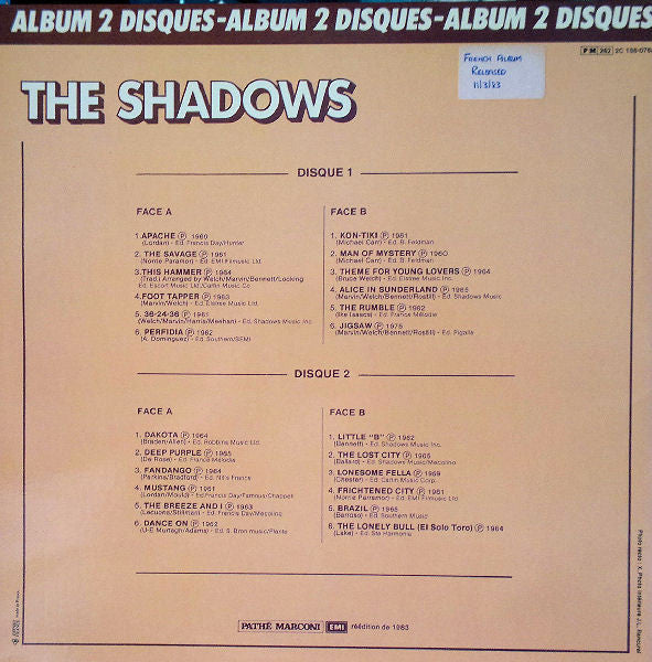 The Shadows : The Shadows (2xLP, Comp, Gat)