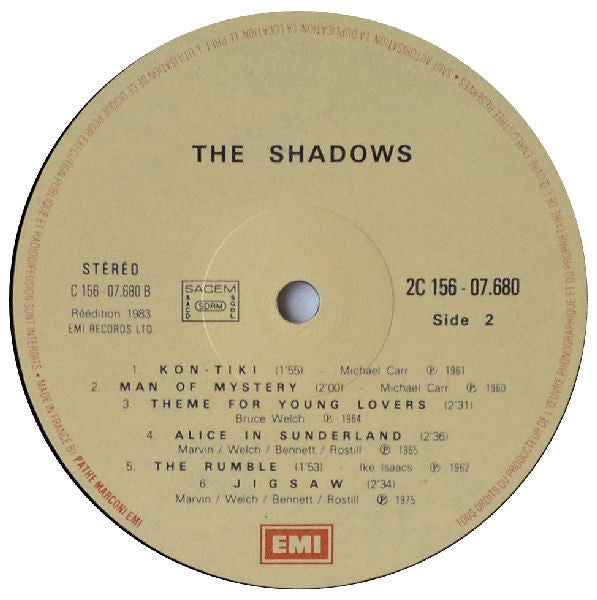 The Shadows : The Shadows (2xLP, Comp, Gat)