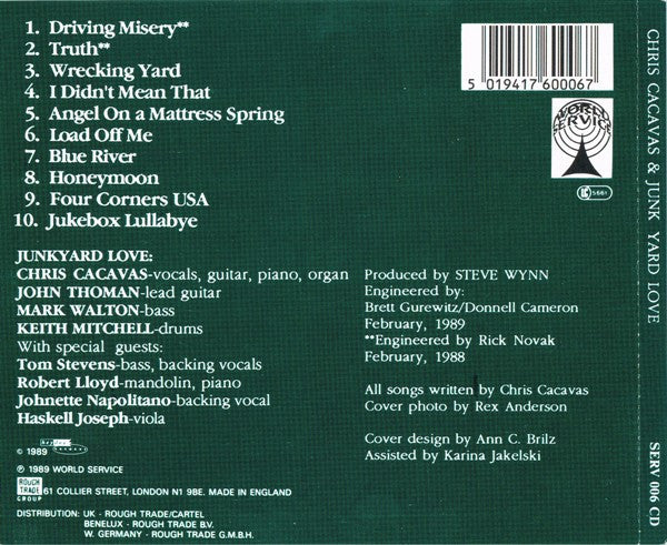 Chris Cacavas & Junkyard Love : Chris Cacavas And Junk Yard Love (CD, Album)