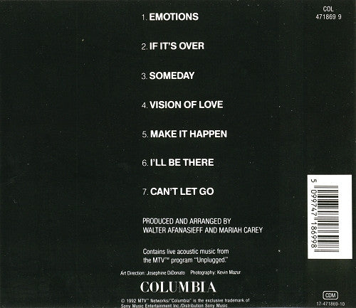 Mariah Carey : MTV Unplugged EP (CD, EP, Ltd, RE)