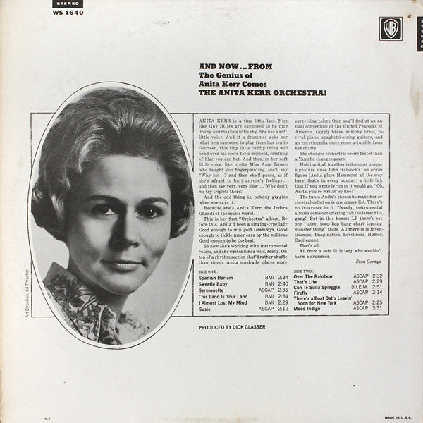 The Anita Kerr Orchestra : And Now ... The Anita Kerr Orchestra! (LP, Album)