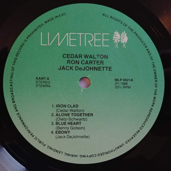Cedar Walton, Ron Carter, Jack DeJohnette :  Cedar Walton / Ron Carter / Jack DeJohnette (LP, Album, RE)
