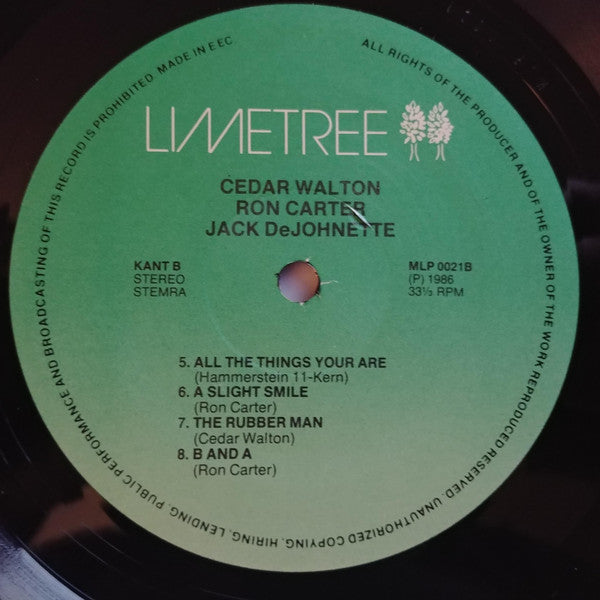Cedar Walton, Ron Carter, Jack DeJohnette :  Cedar Walton / Ron Carter / Jack DeJohnette (LP, Album, RE)