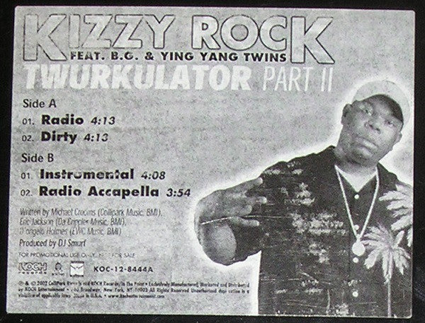 DJ Kizzy Rock : Twurkulator Part II (12", Promo)
