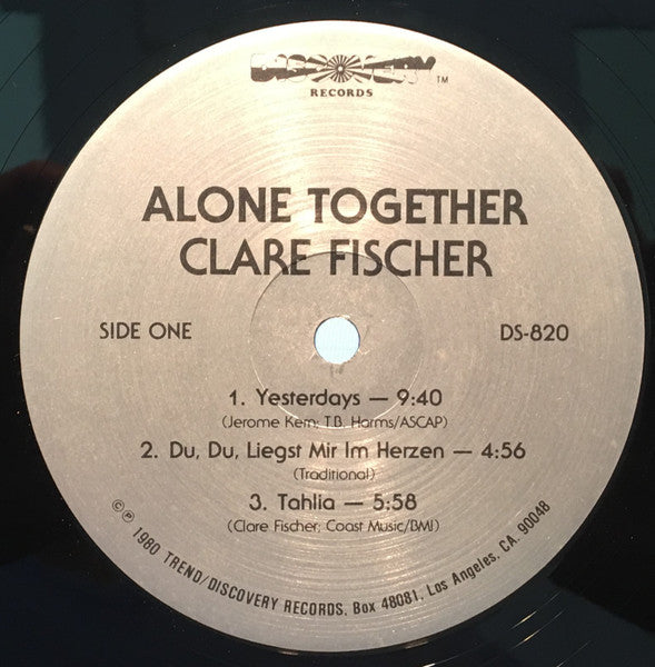 Clare Fischer : Alone Together (LP, Album)