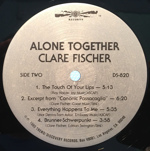 Clare Fischer : Alone Together (LP, Album)
