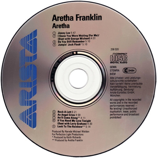 Aretha Franklin : Aretha (CD, Album)