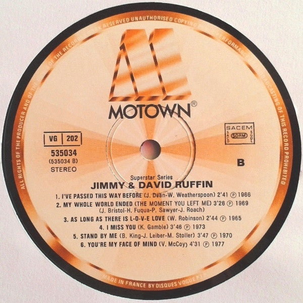 The Ruffin Brothers : Jimmy & David Ruffin (LP, Comp)