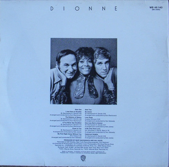 Dionne Warwick : Dionne (LP, Album)