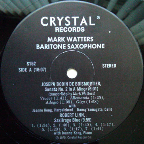 Mark Watters : Baritone Saxophone (LP, Album)
