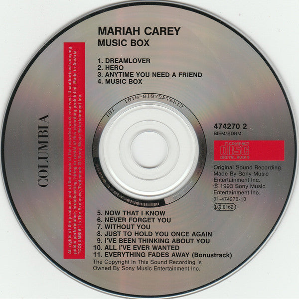 Mariah Carey : Music Box (CD, Album, RE)